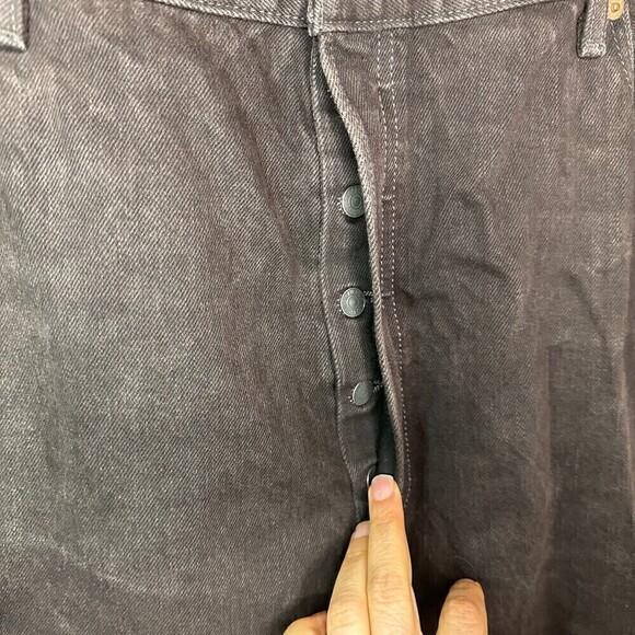 Levi's 501 XX Original Shrink To Fit Jeans Rigid Button Fly Black 46x32(43x30) - Picture 3 of 5